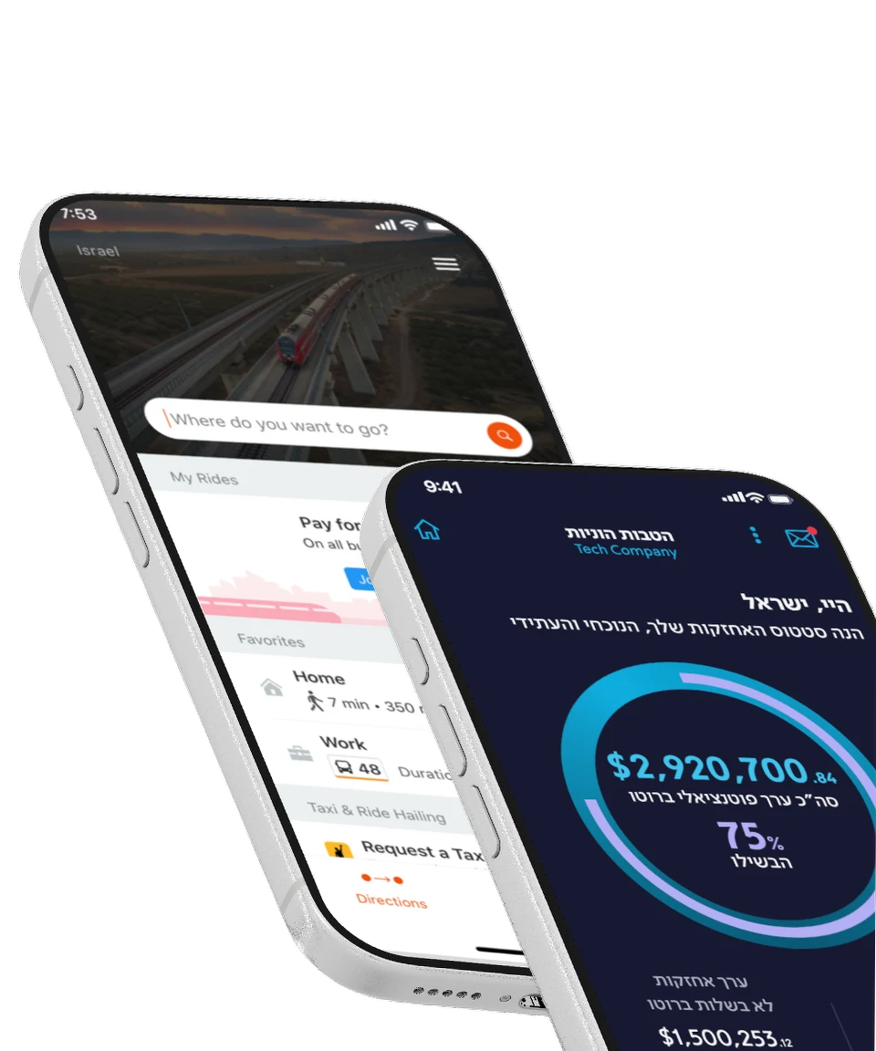 Moovit and IBI Smart apps built by Globalbit